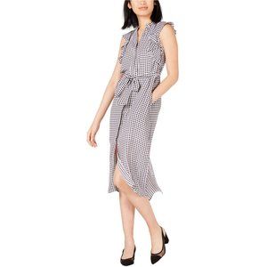 maison Jules Womens Flutter Sleeve Midi Dress